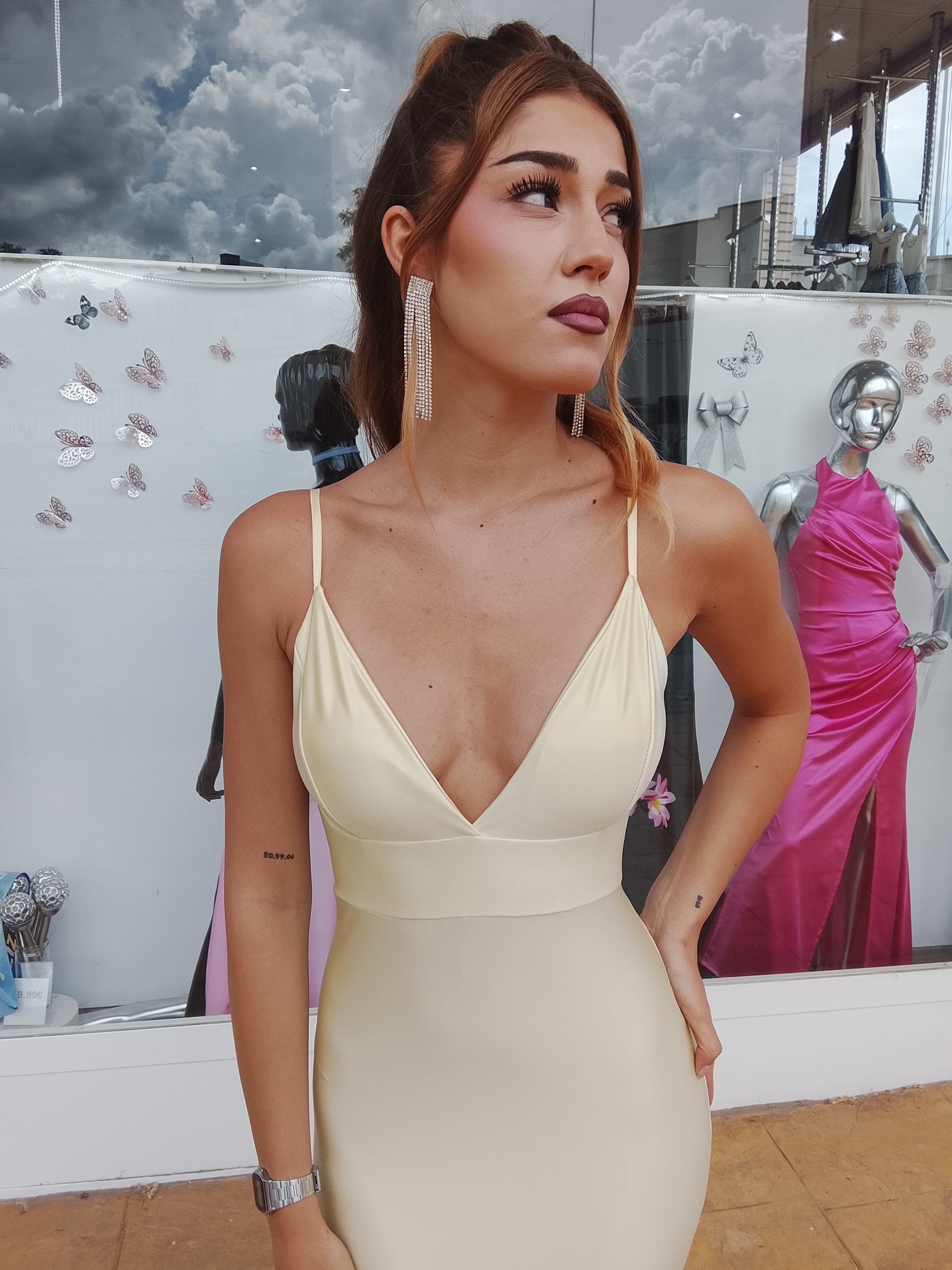Vestido largo Gossip mantequilla