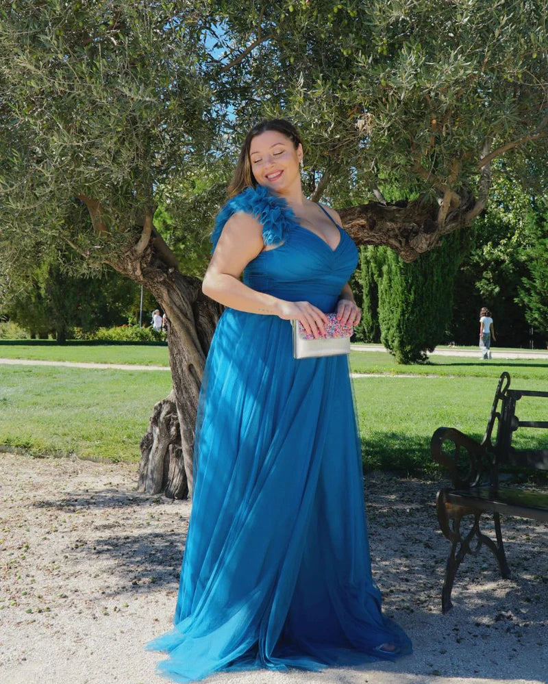 Vestido largo tul Amanda
