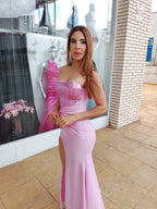 Vestido largo Veroh rosa