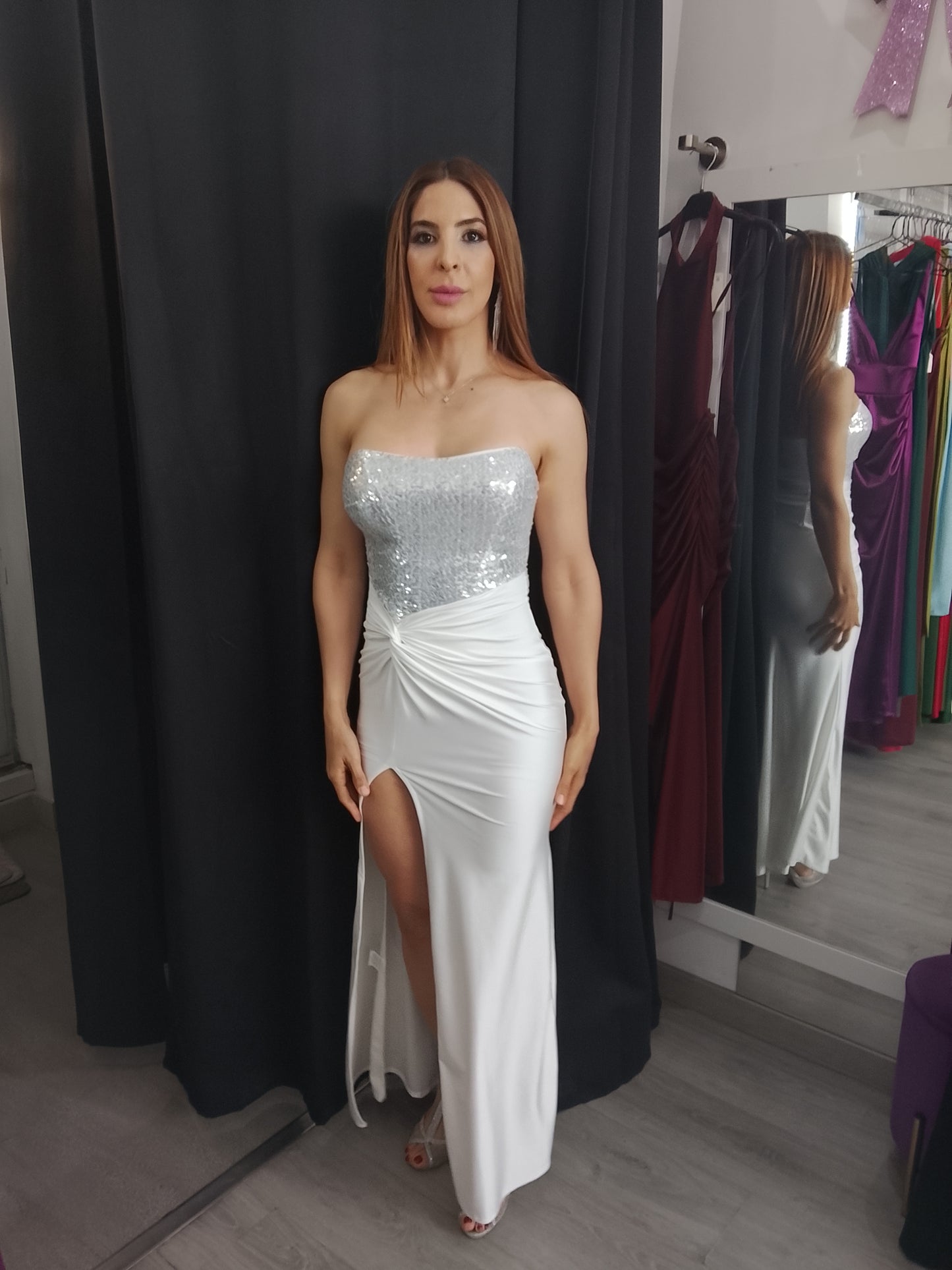 Vestido largo Veroh blanco