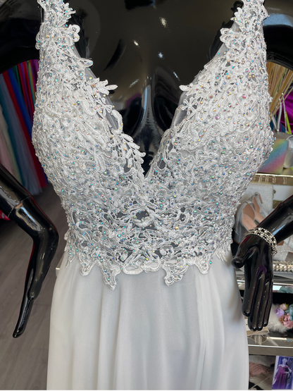 Vestido largo Eda blanco novia