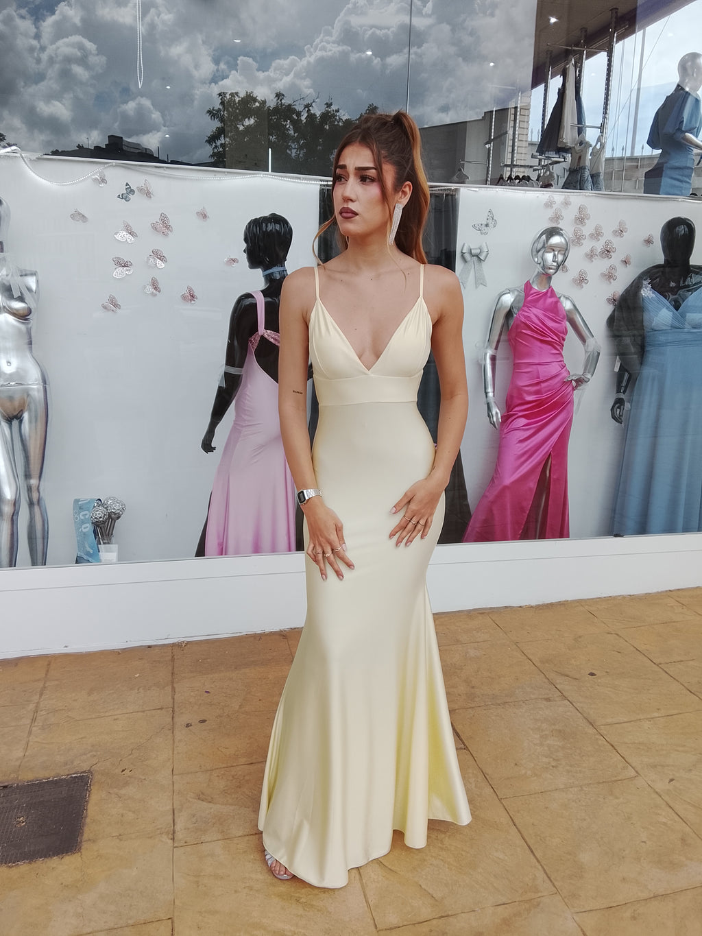 Vestido largo Gossip mantequilla