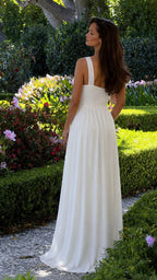 Vestido largo Ithaisa blanco novia