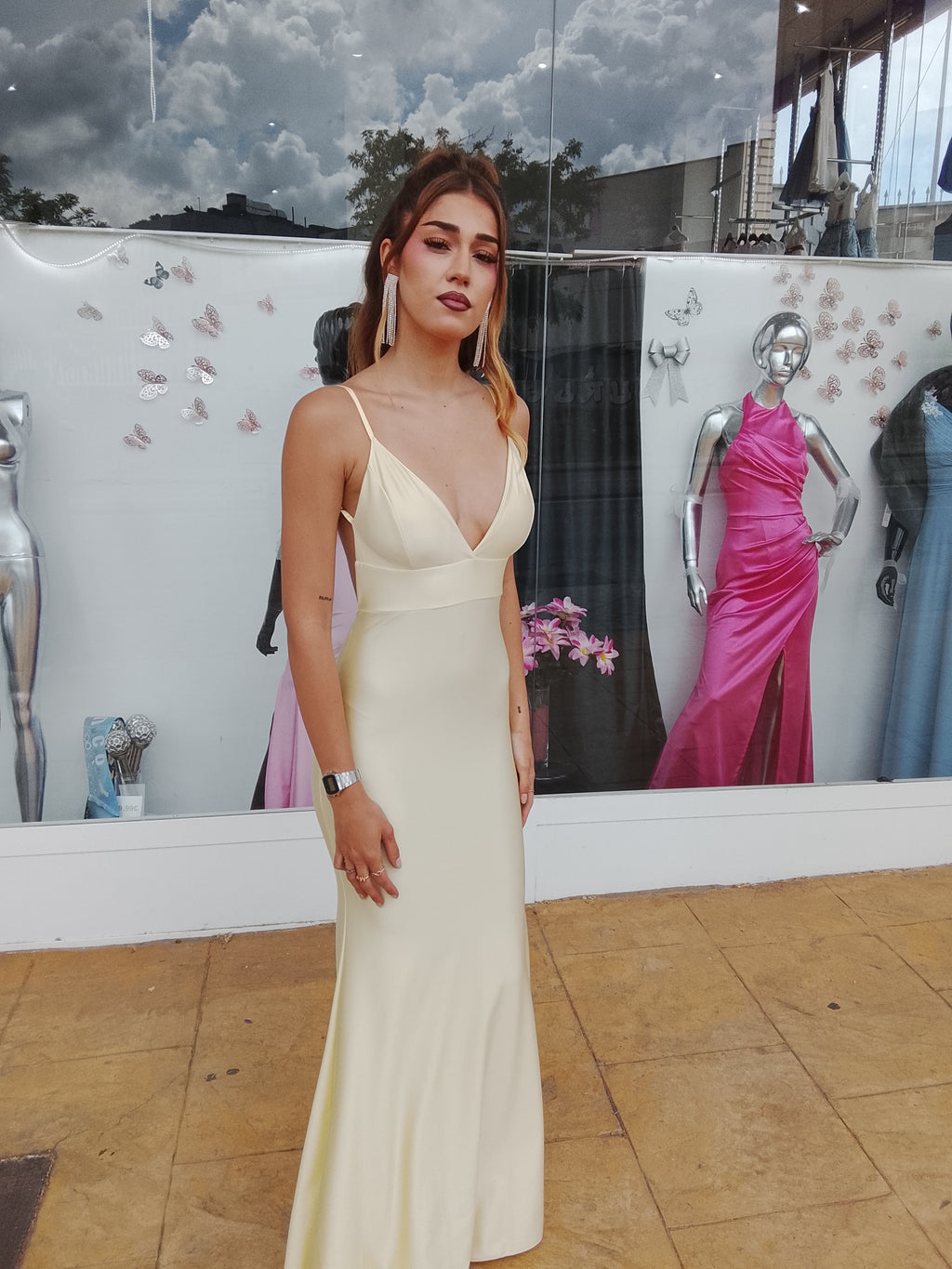 Vestido largo Gossip mantequilla