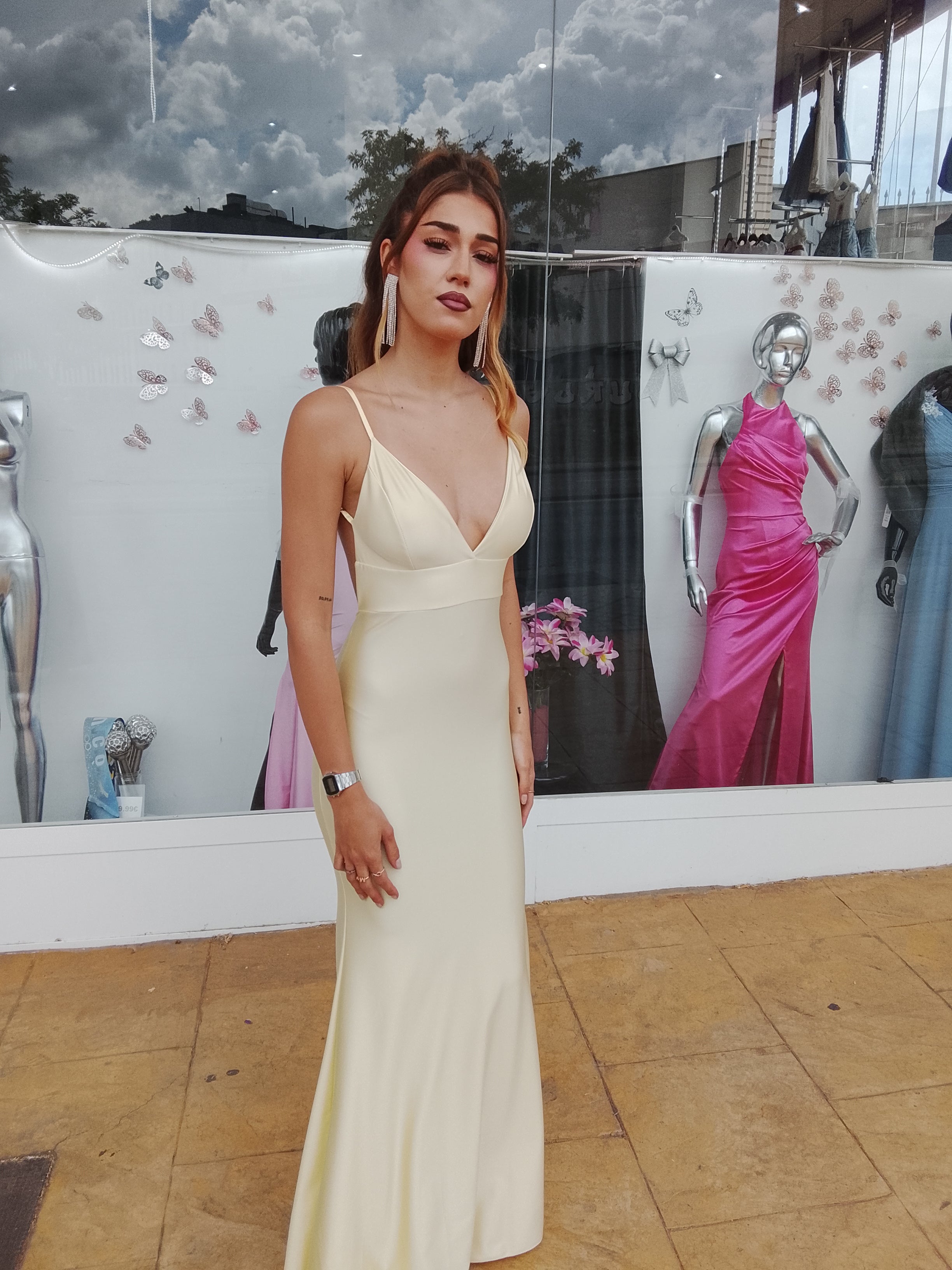 Vestido largo Gossip mantequilla