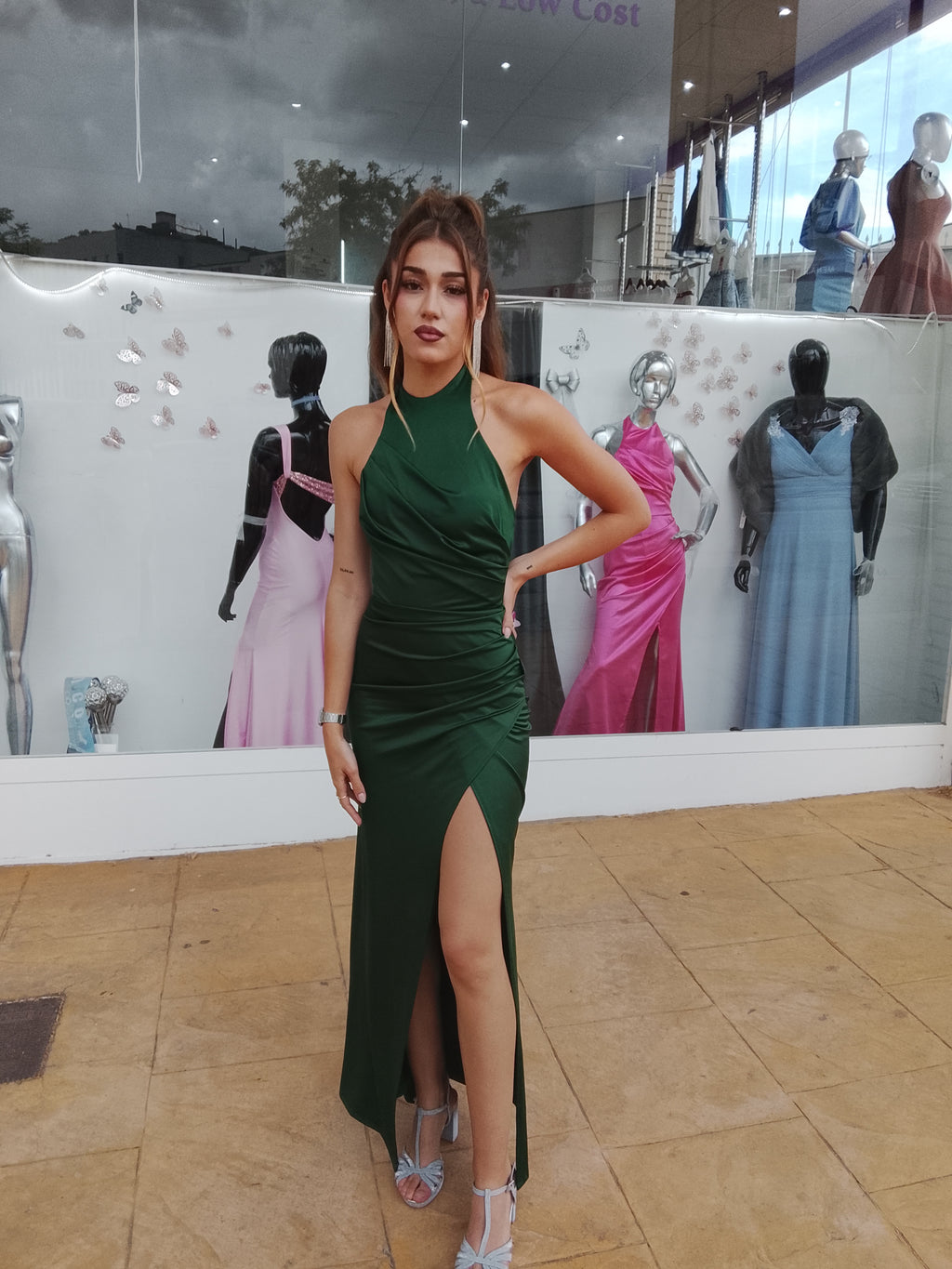 Vestido largo Kareins licra Botella