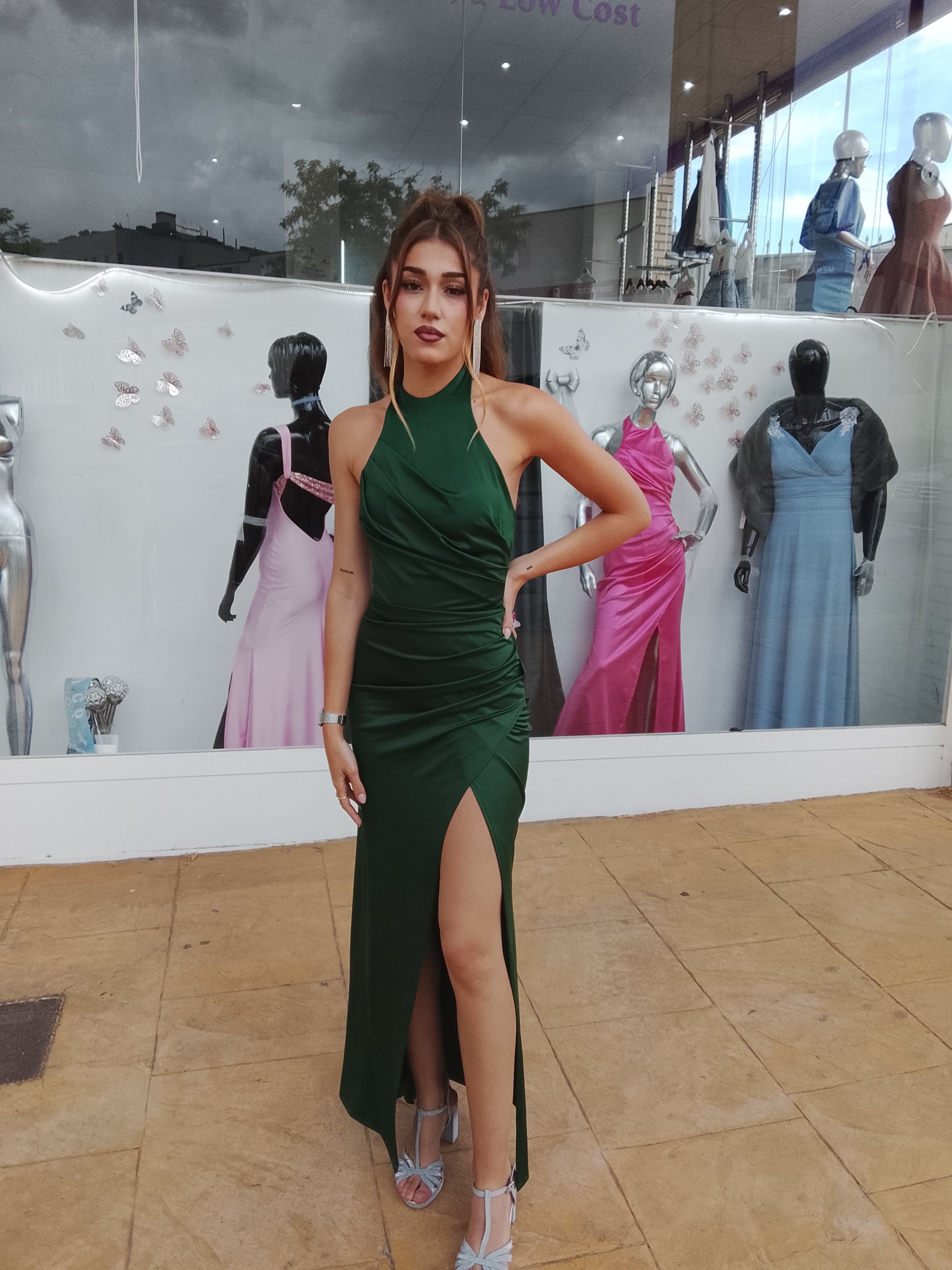 Vestido largo Kareins licra Botella