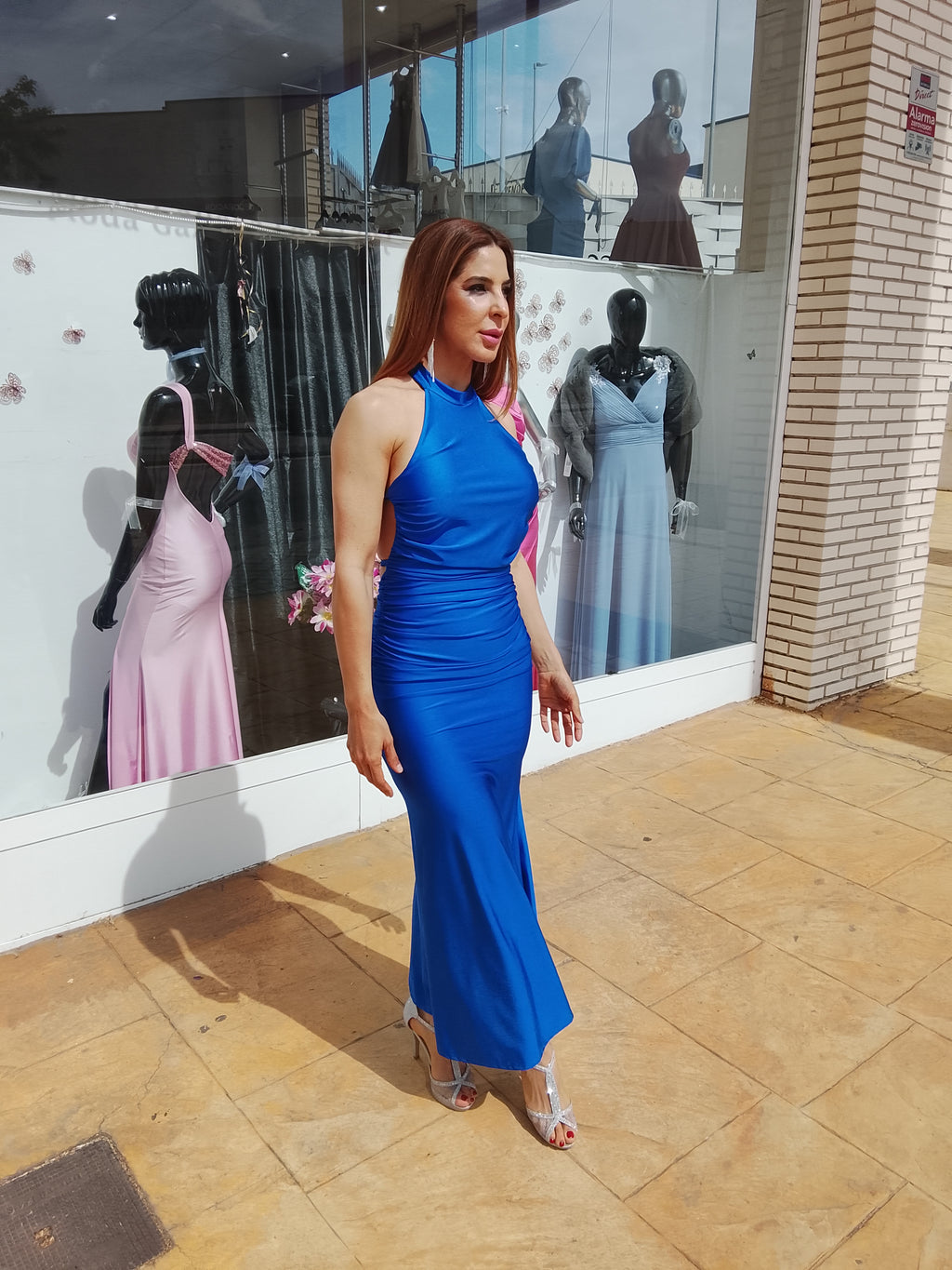 Vestido largo Uxía Azulón