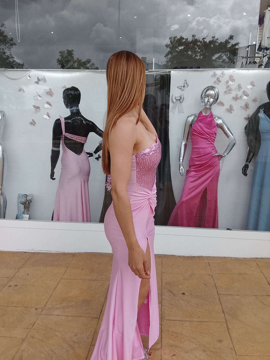 Vestido largo Veroh rosa