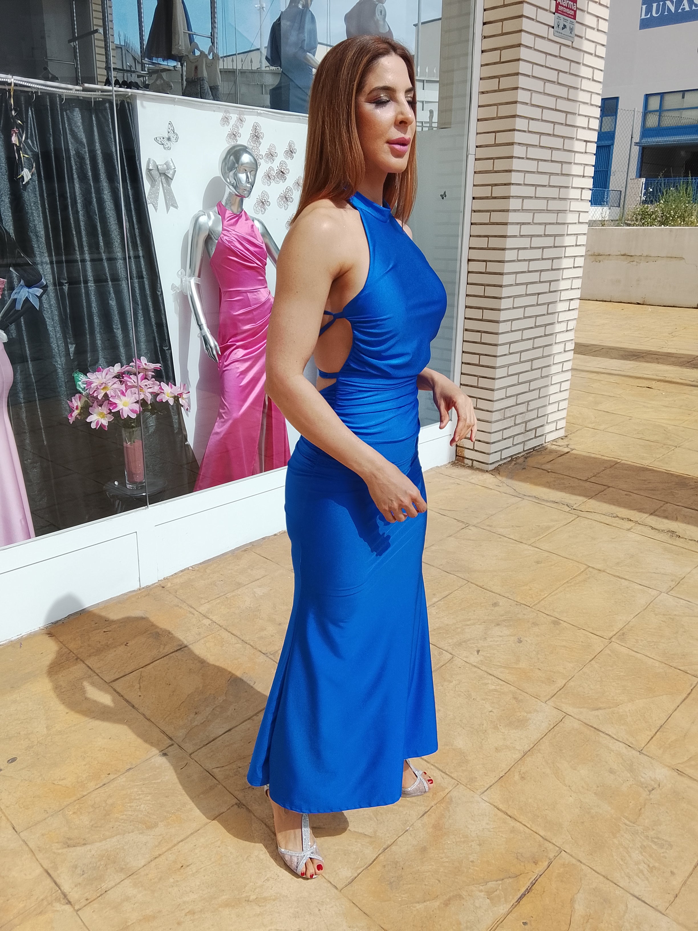 Vestido largo Uxía Azulón