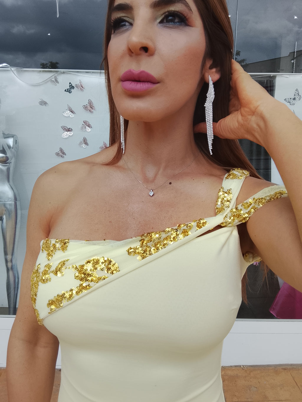 Vestido largo Vega amarillo