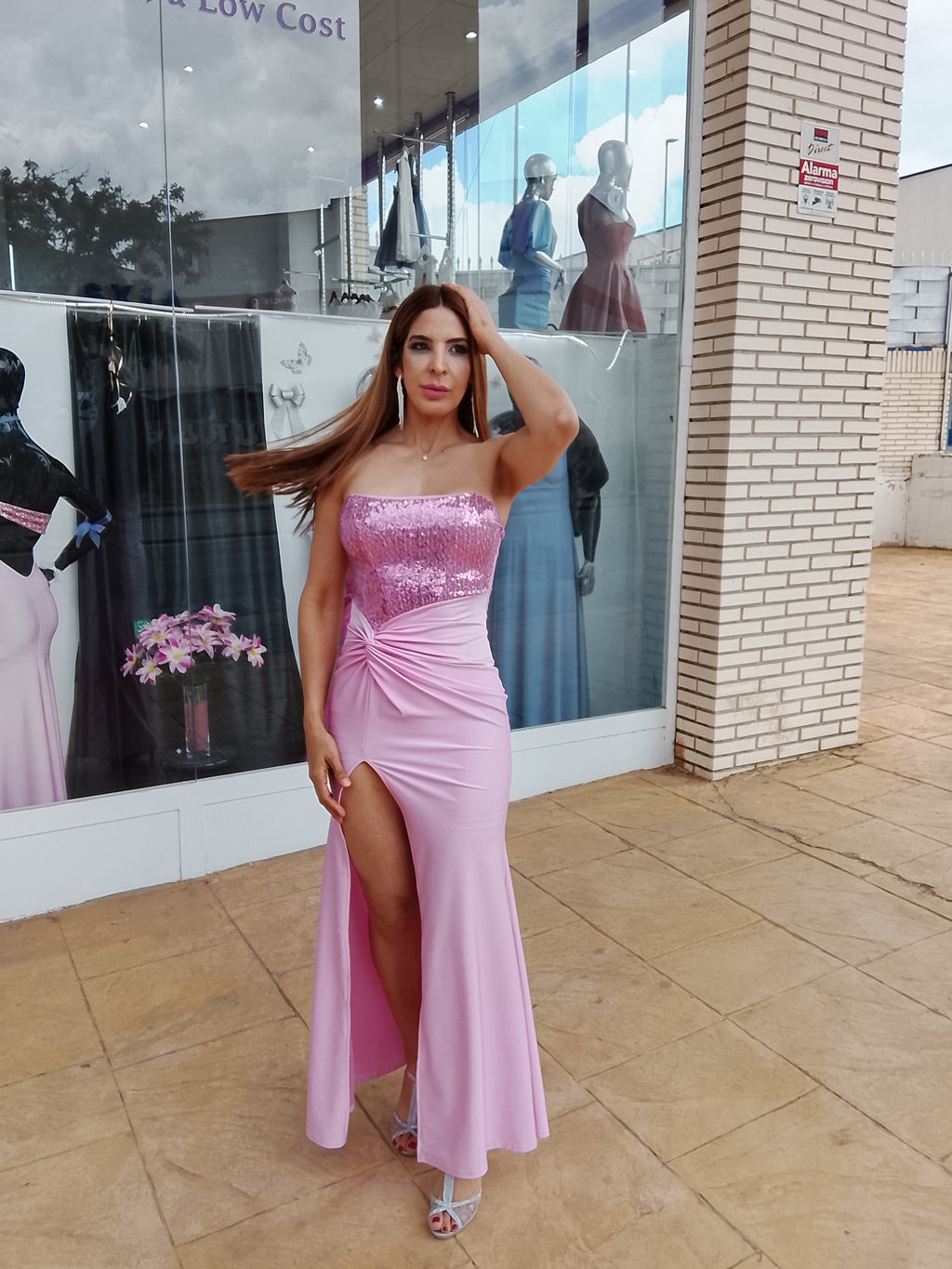Vestido largo Veroh rosa