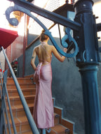 Vestido largo Uxía Rosa