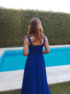 Enma dress, open, royal blue