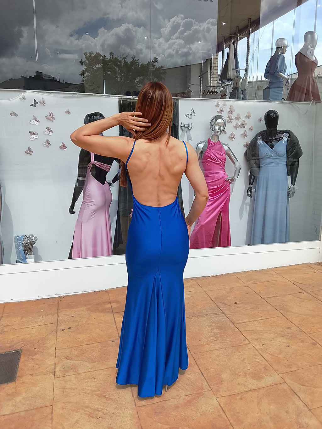 Vestido largo Gossip azulón