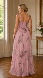 Vestido largo curvy Fabiola floral