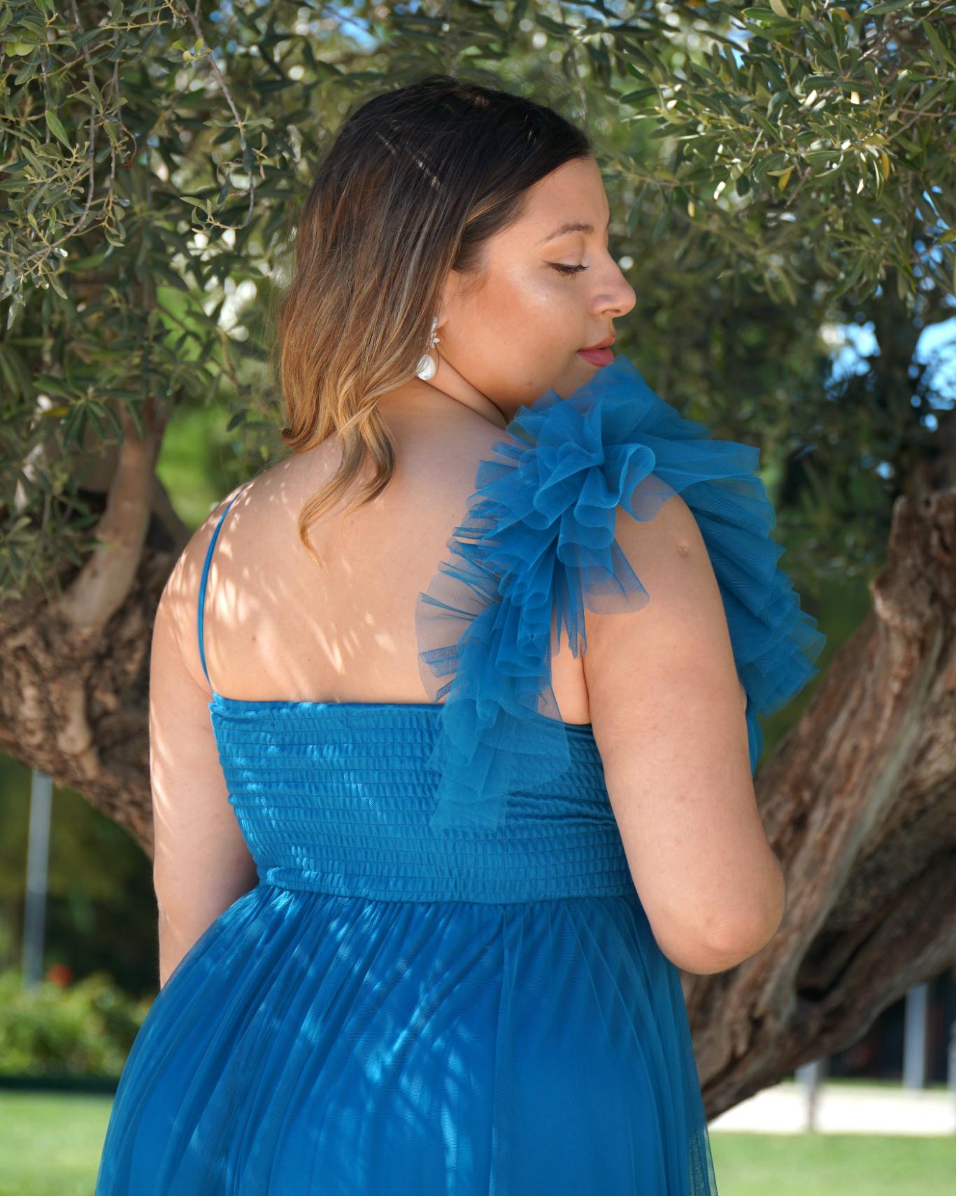 Vestido largo tul Amanda