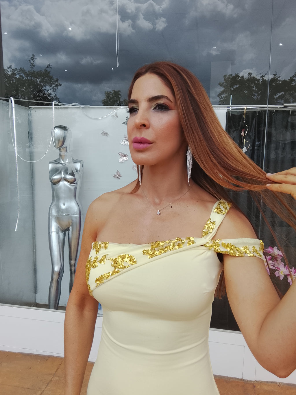Vestido largo Vega amarillo