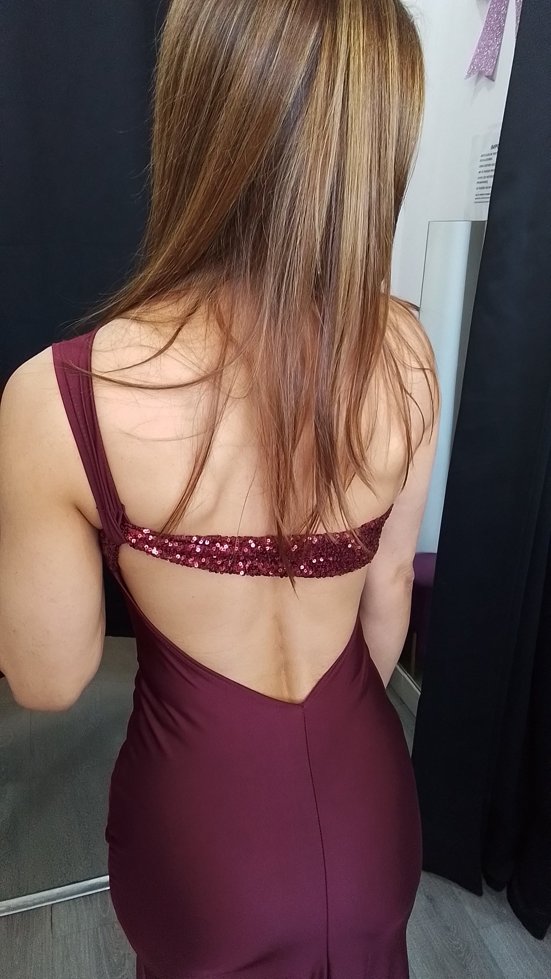 Vestido largo Emilia Burdeos