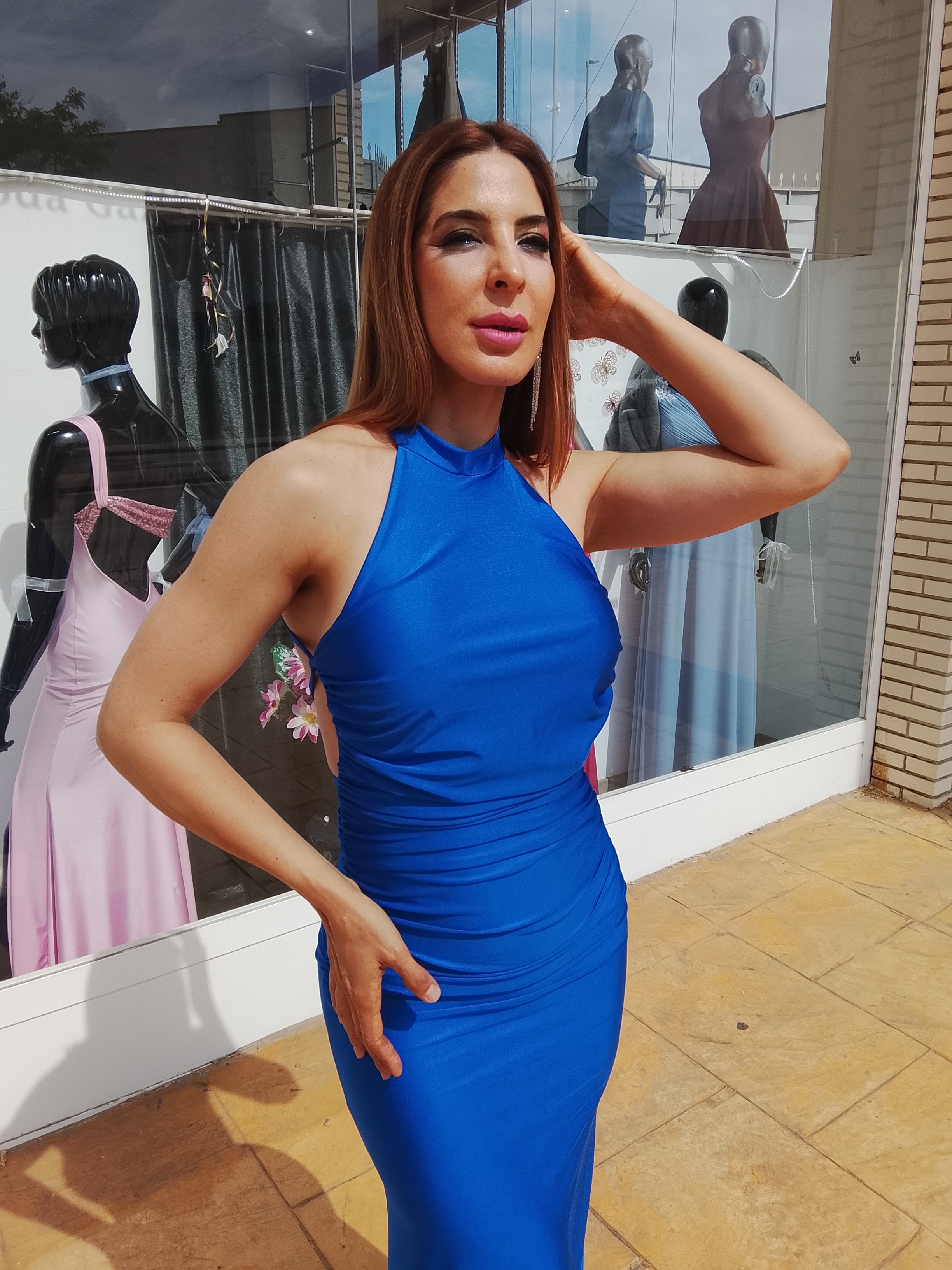 Vestido largo Uxía Azulón