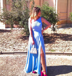 Vestido largo Ithaisa Air celeste