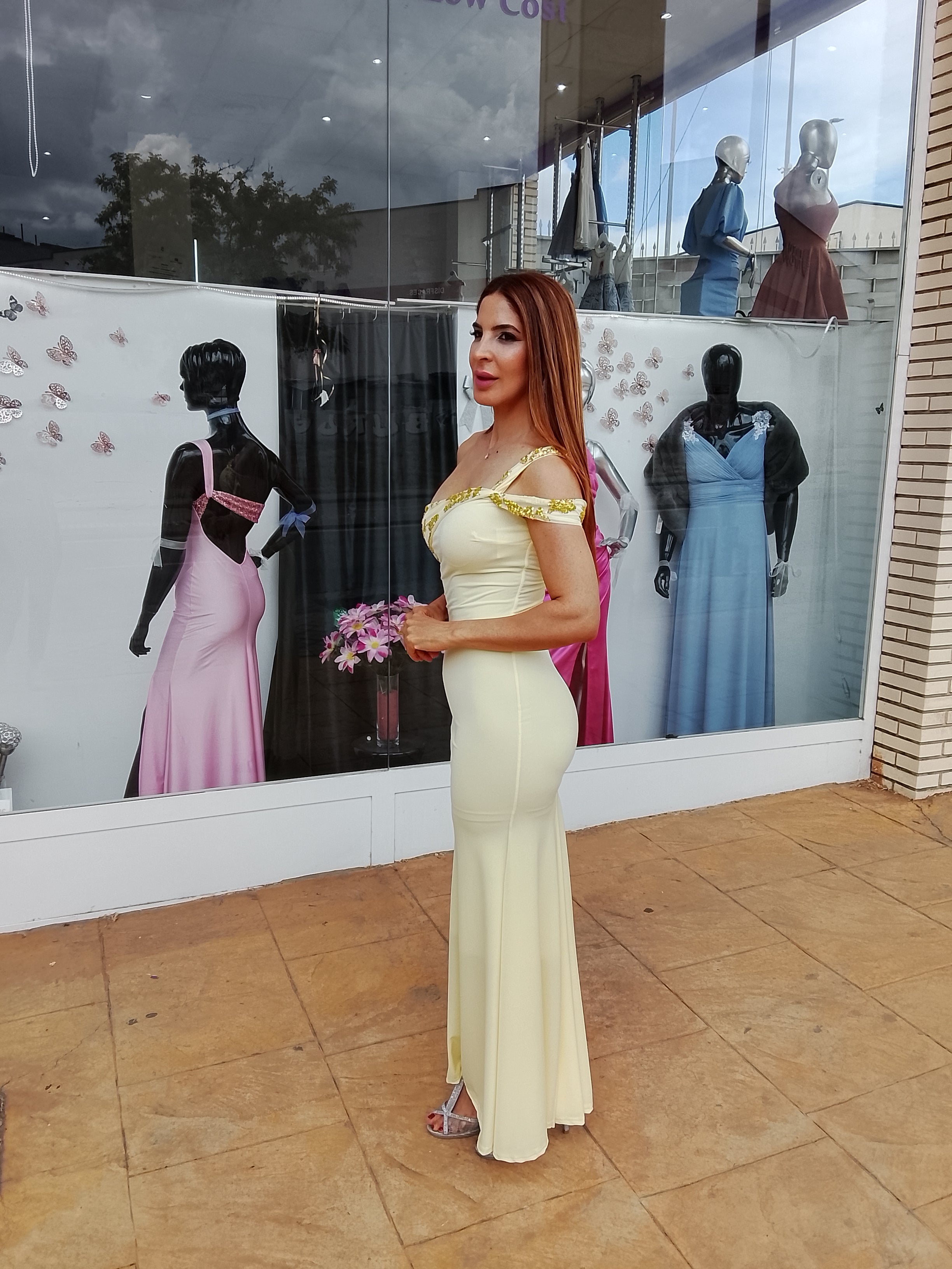 Vestido largo Vega amarillo