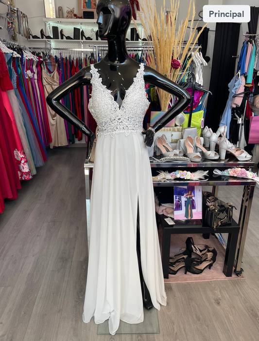 Vestido largo Eda blanco novia