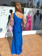 Vestido largo Minerva azulón