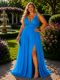 Vestido largo TG Eda Turquesa
