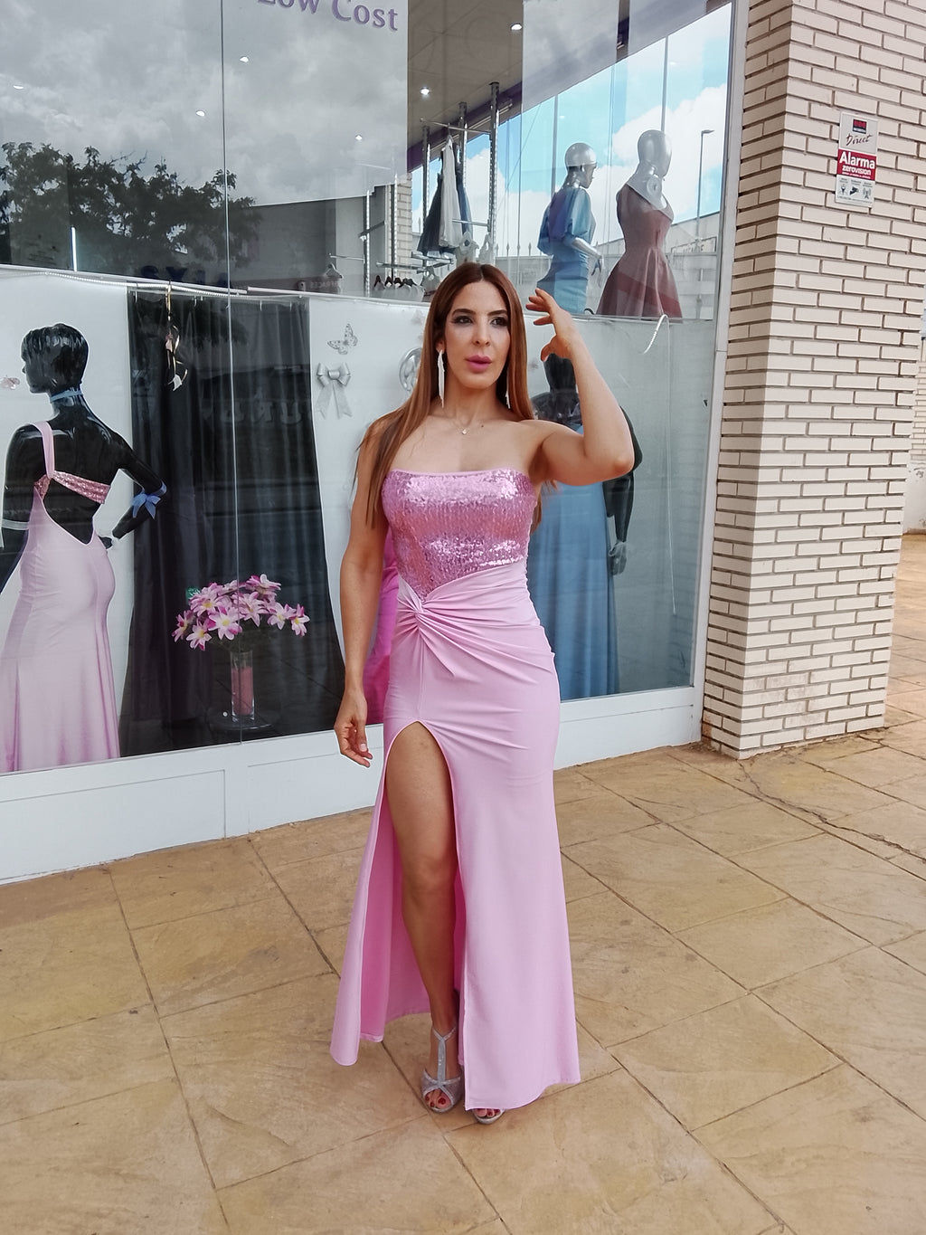 Vestido largo Veroh rosa