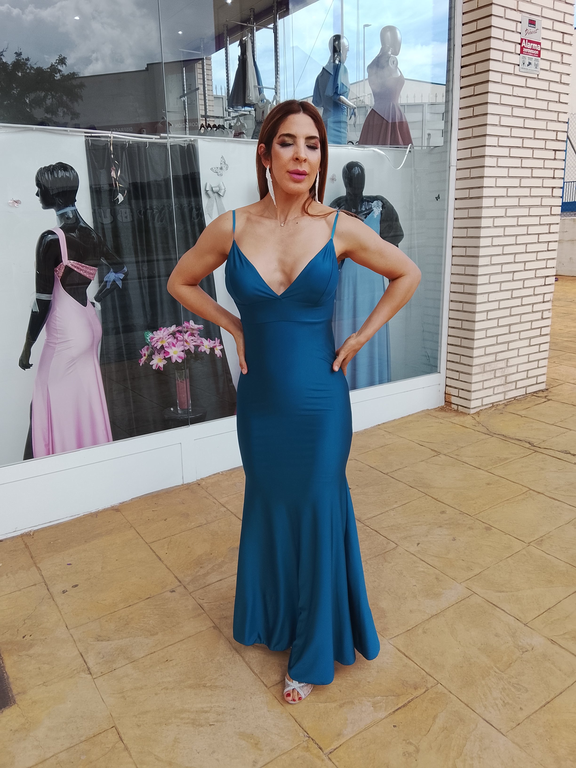 Vestido largo Gossip petróleo