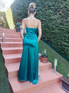 Vestido largo Dafne petróleo
