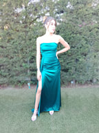 Vestido largo Dafne petróleo