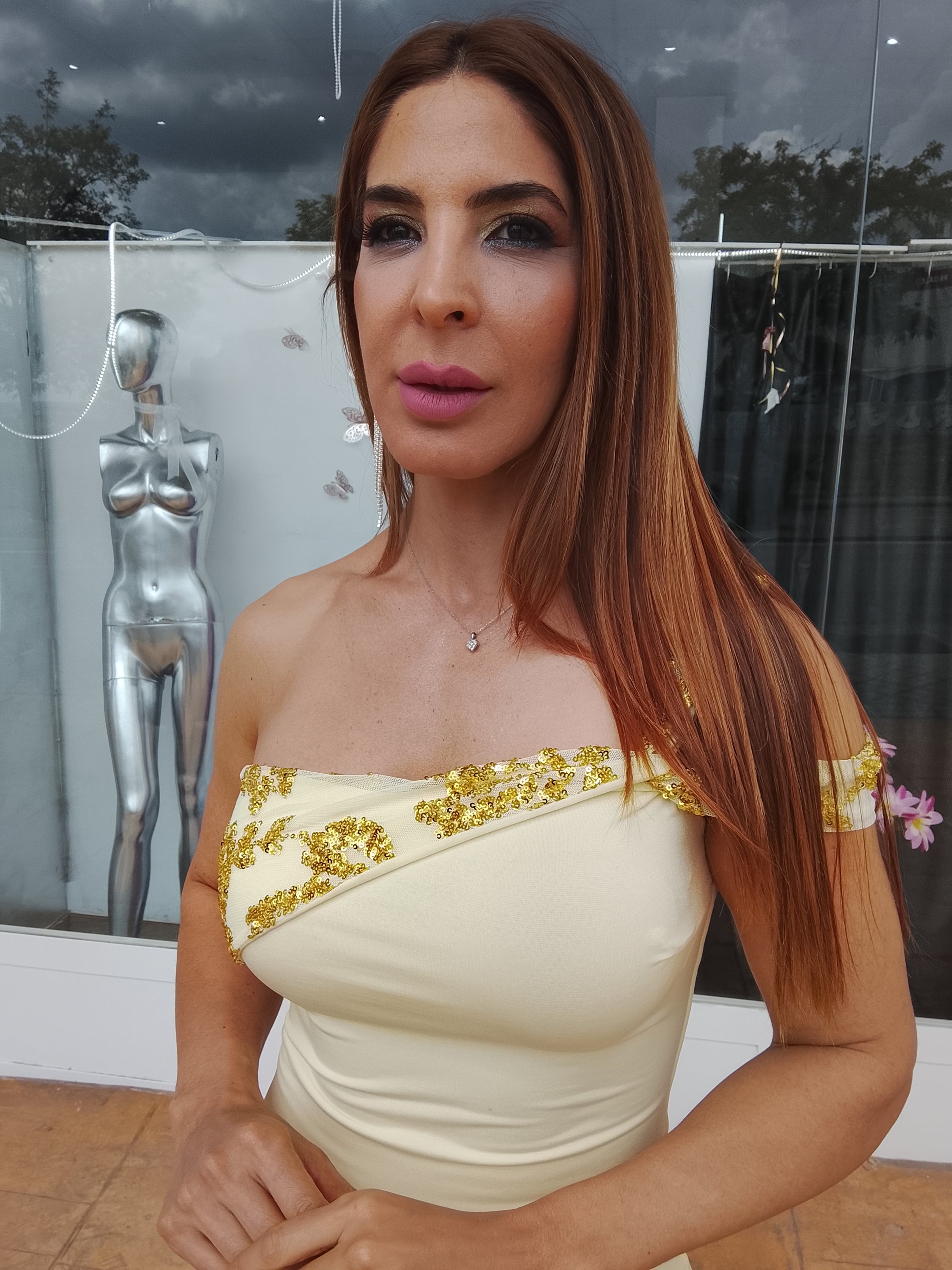 Vestido largo Vega amarillo