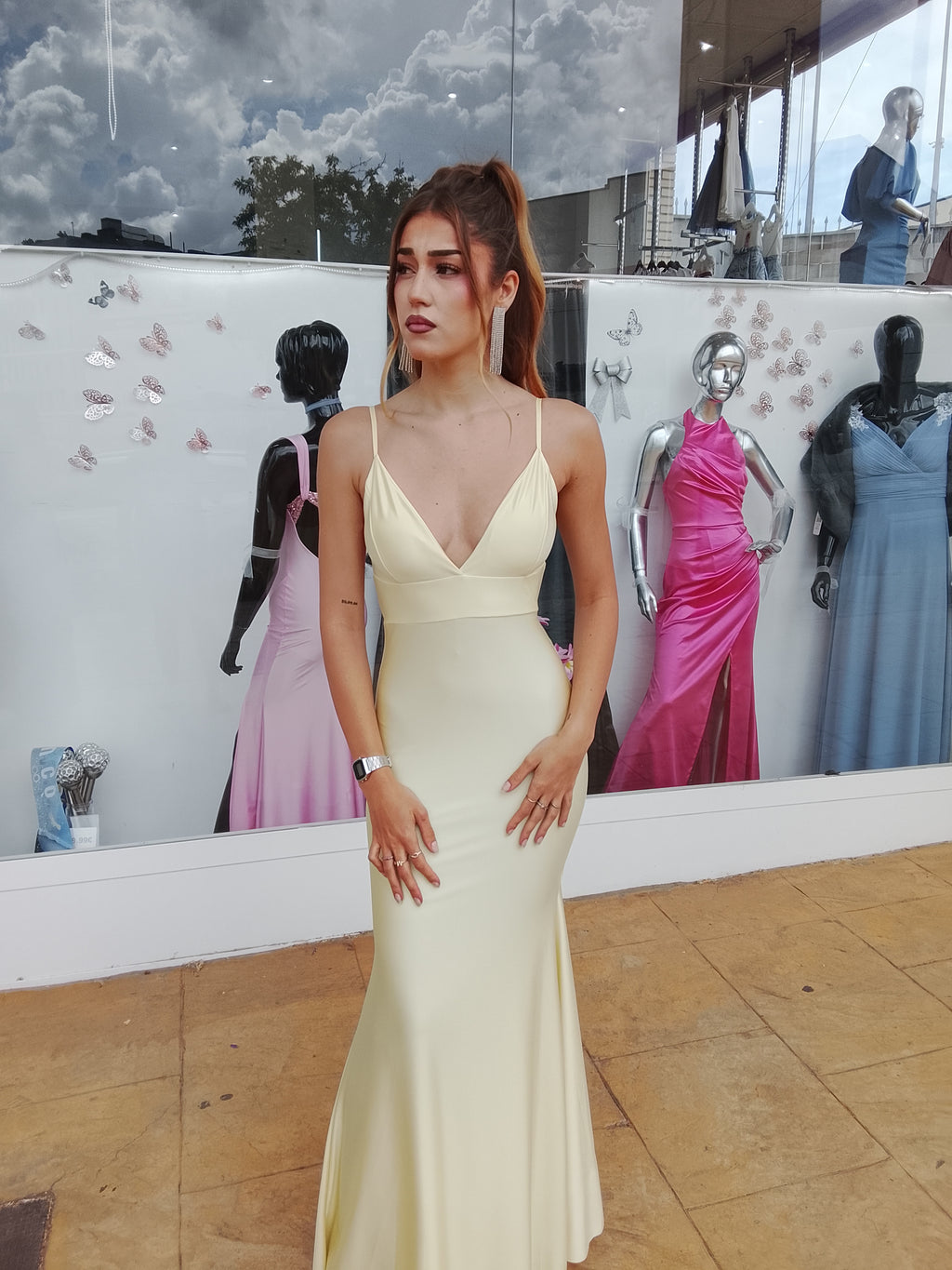 Vestido largo Gossip mantequilla