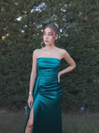 Vestido largo Dafne petróleo
