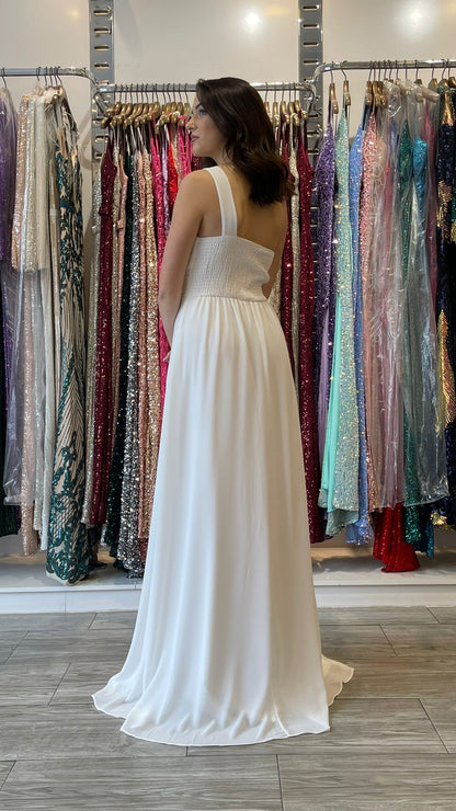 Vestido largo Ithaisa blanco novia