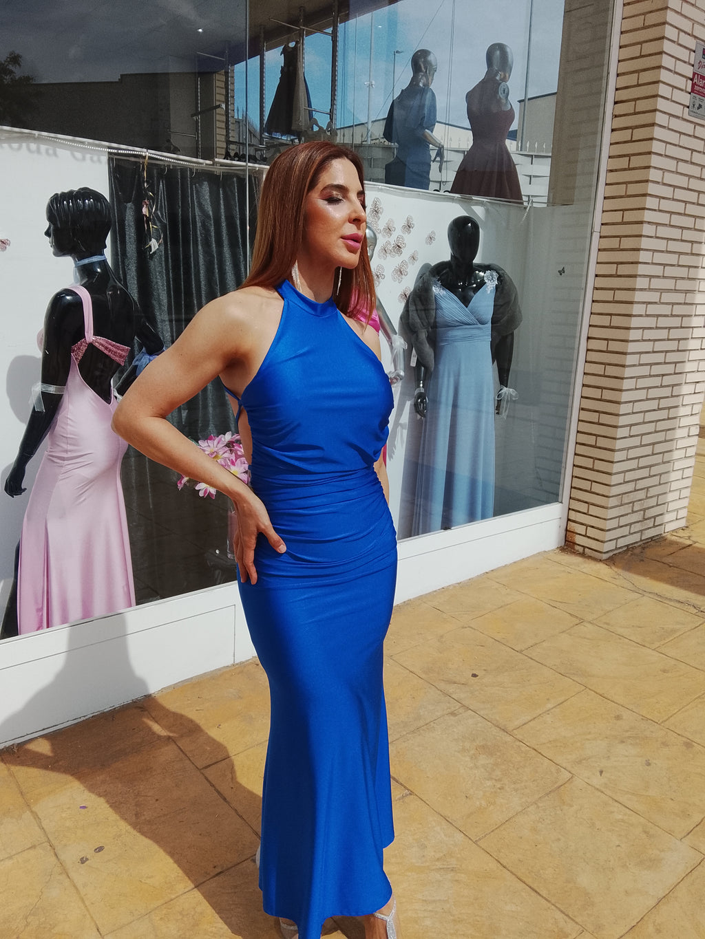 Vestido largo Uxía Azulón