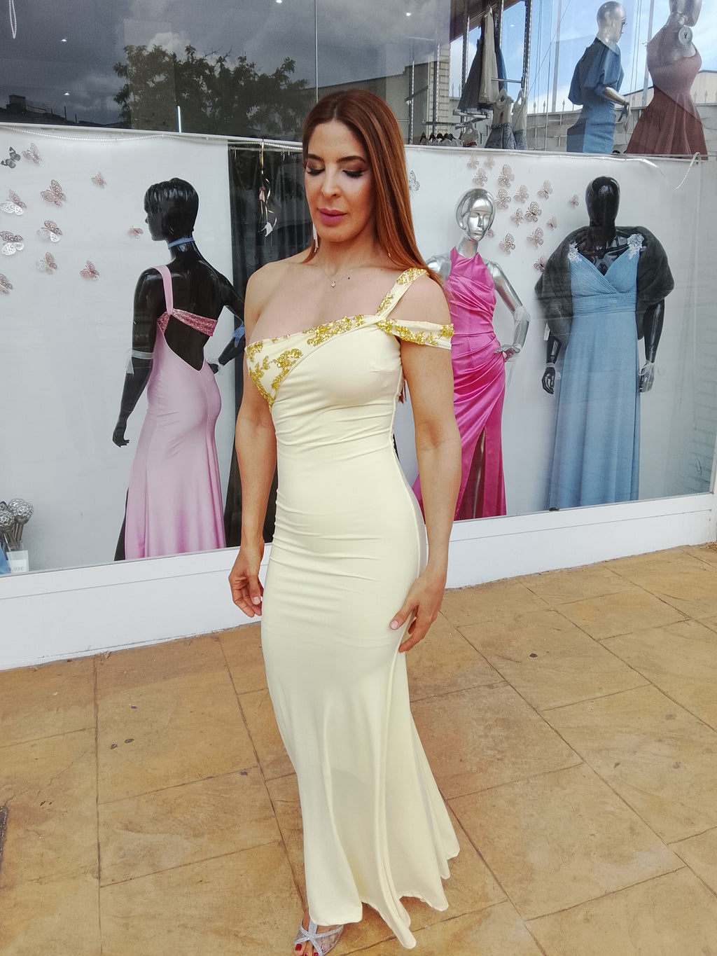 Vestido largo Vega amarillo