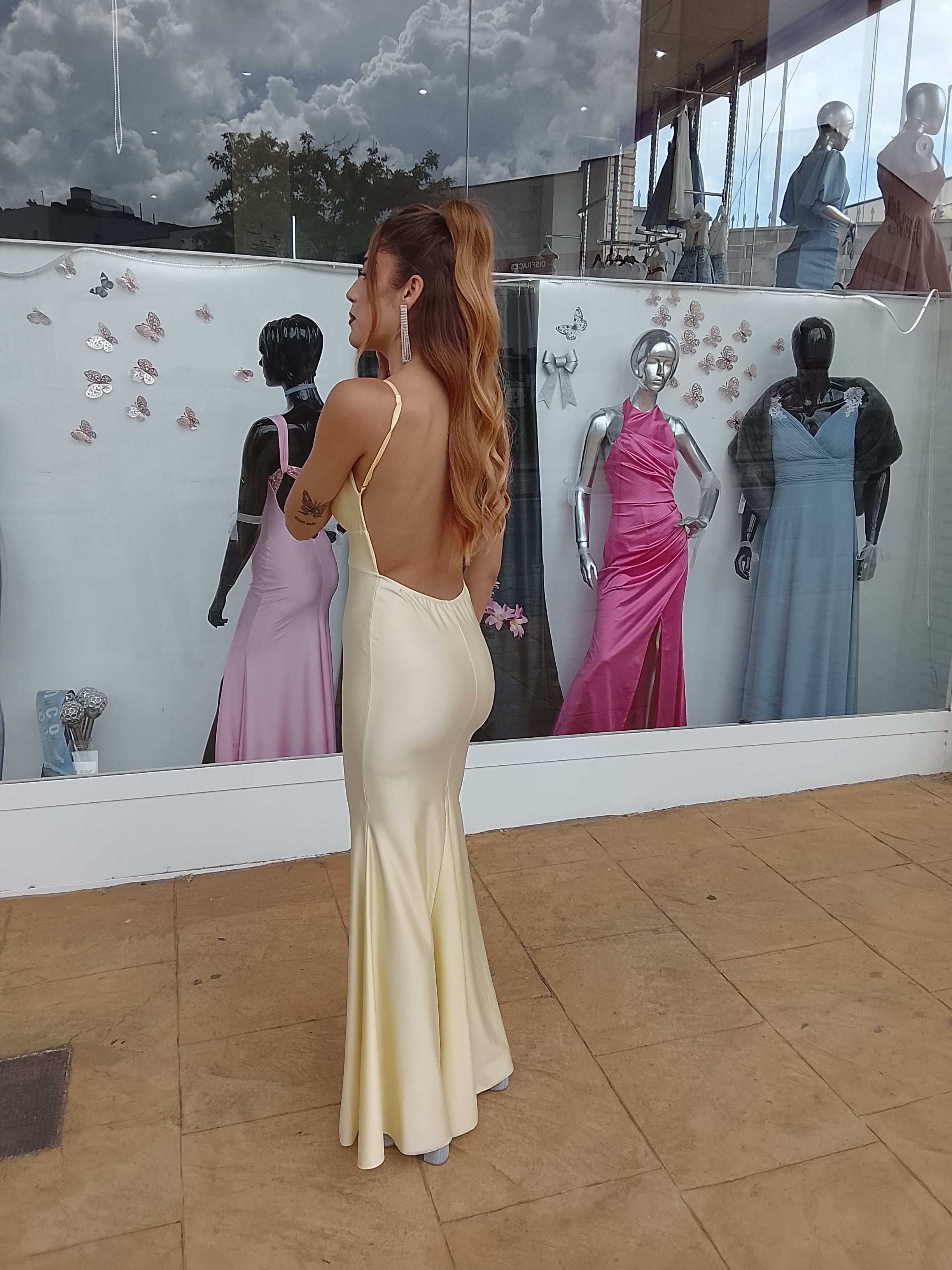 Vestido largo Gossip mantequilla