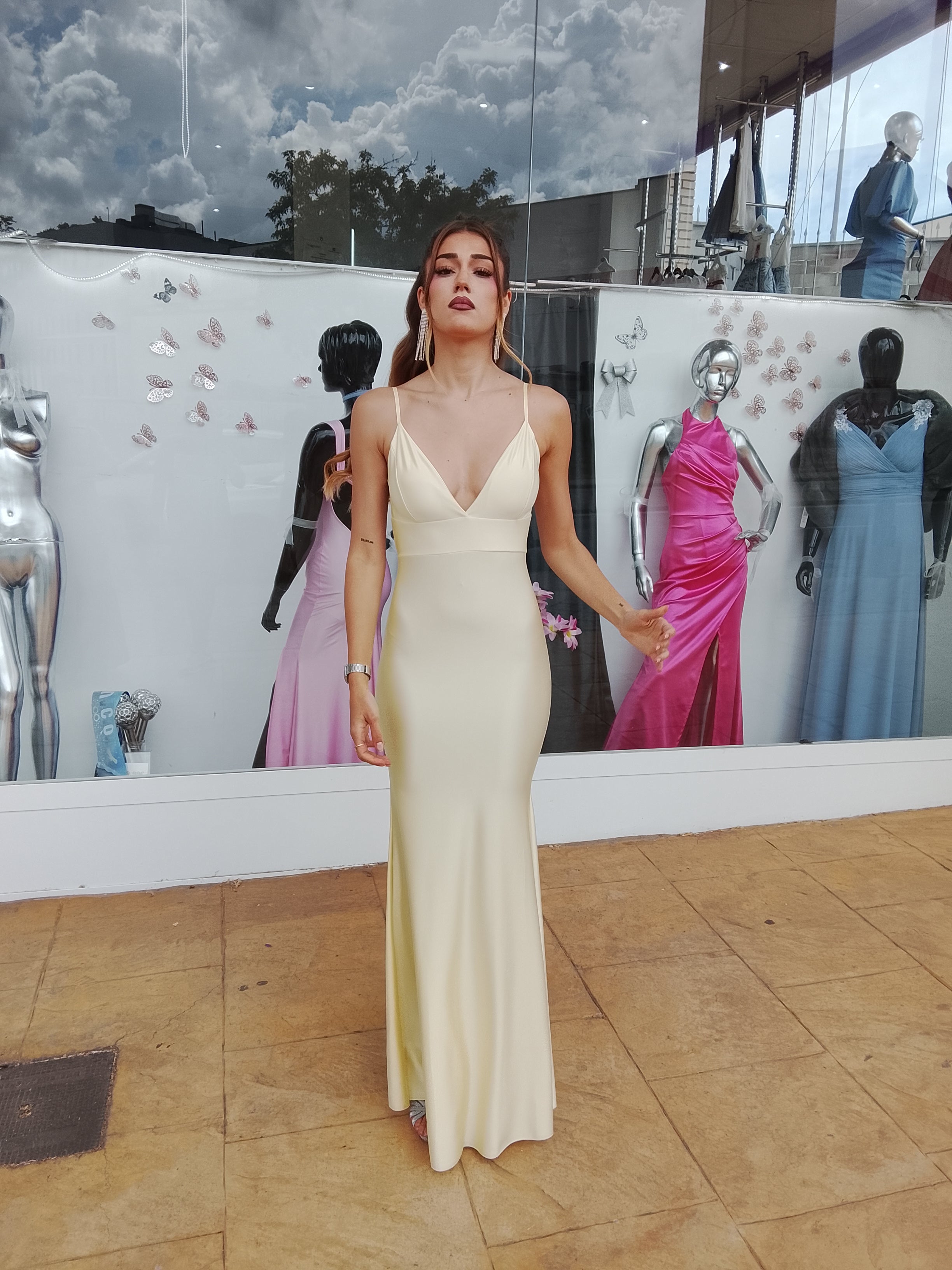Vestido largo Gossip mantequilla