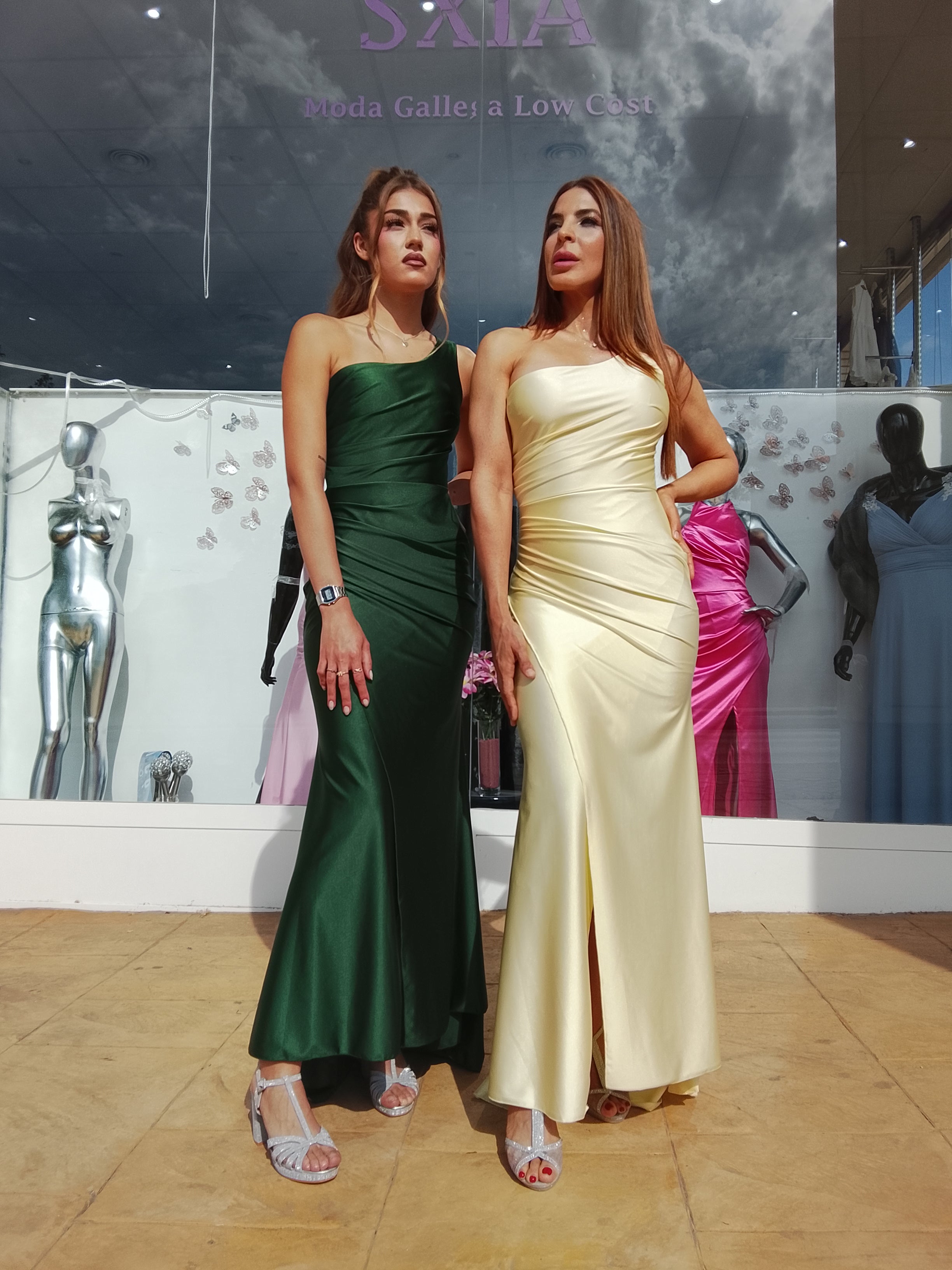 Vestido largo Minerva azulón