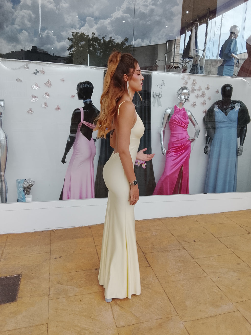 Vestido largo Gossip mantequilla